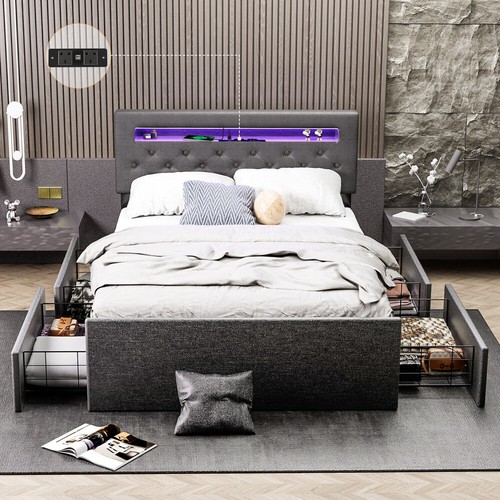 4ft6 double bed frame - 4ft6,