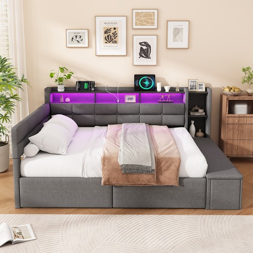 4ft6 double upholstered bed - 4ft6,