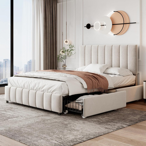 Double storage bed - storage, 4