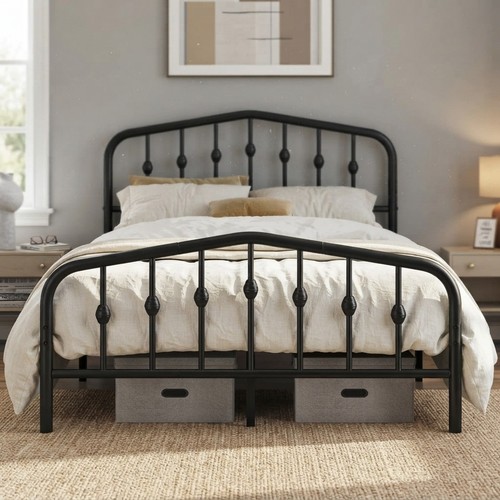 Classic black 4ft6 - black, bed