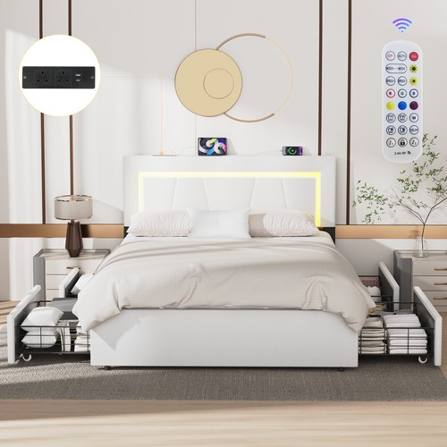 4ft6 upholstered bed frame - 4ft6,