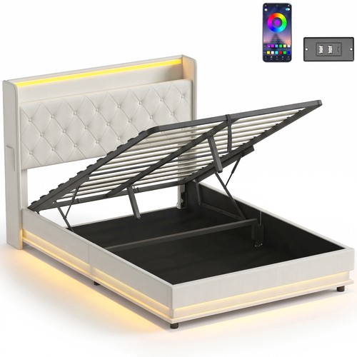 4ft6 double bed frame - frame, with