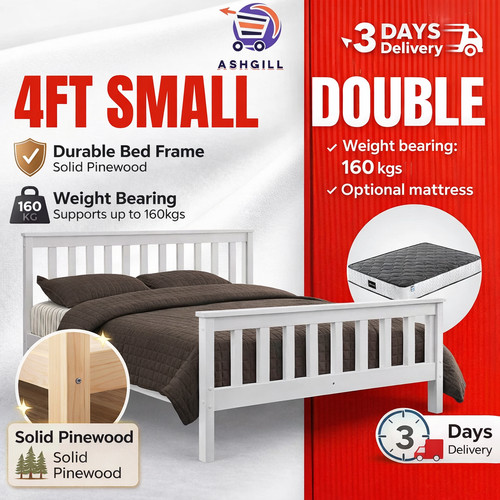 4ft small double - , solid