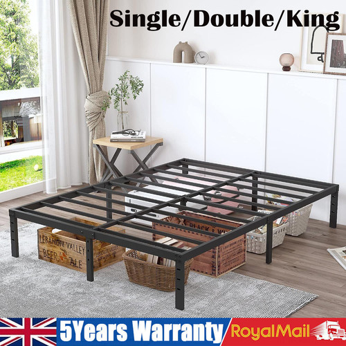 Metal bed frame single double - single,
