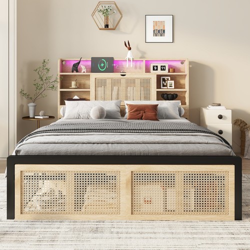 Modern 4ft6 double bed frame - modern,