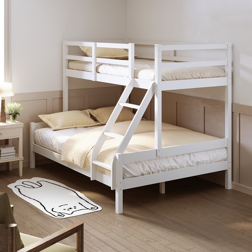 Solid pine wood triple bunk - solid,