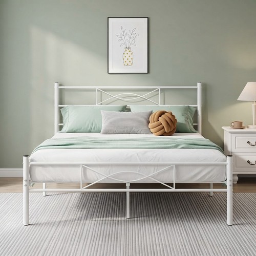 Durable 4ft6 white metal - durable,