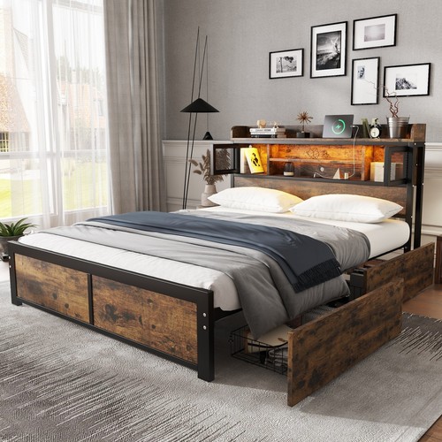 4ft6 double bed frame - 4ft6, with
