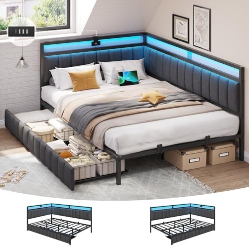 Double bed frame with - with, 2