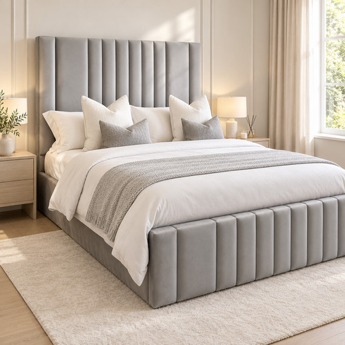 Upholstered panel bed frame - upholstered,