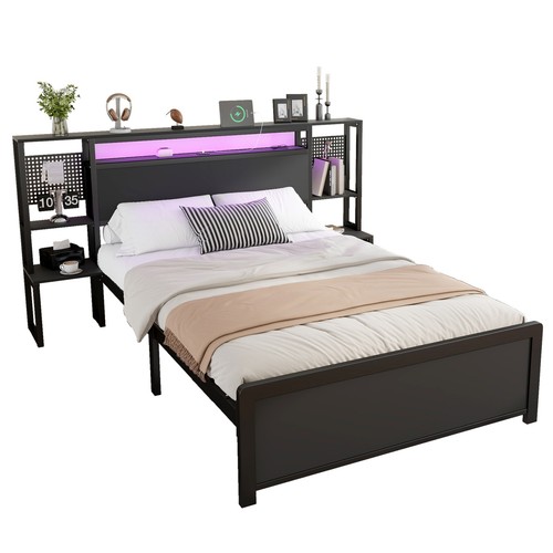 4ft6 double metal bed - 4ft6,
