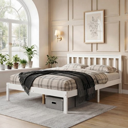 Elegant solid pine - double, bed