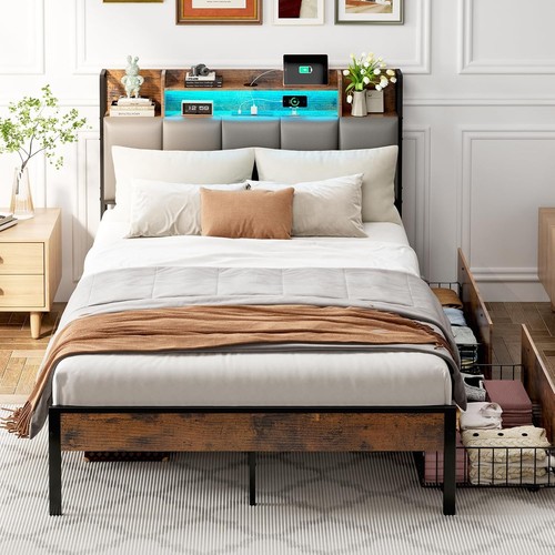 4ft6 double size bed - 4ft6, frame