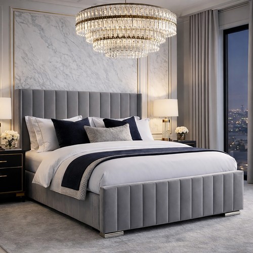 Luxury 4ft6 double - sized, grey