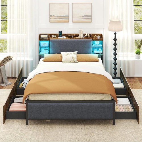 4ft6 double storage bed - 4ft6,