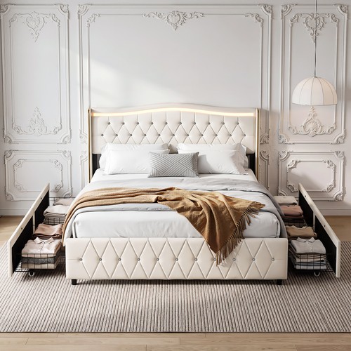 4ft6 double led chesterfield - 4ft6,