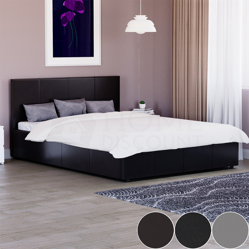 Faux leather bed frame 3ft - frame,
