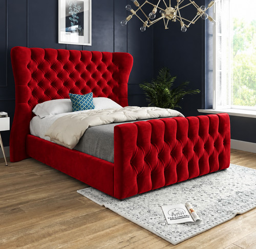 Luxury silver velvet bed frame - luxury,